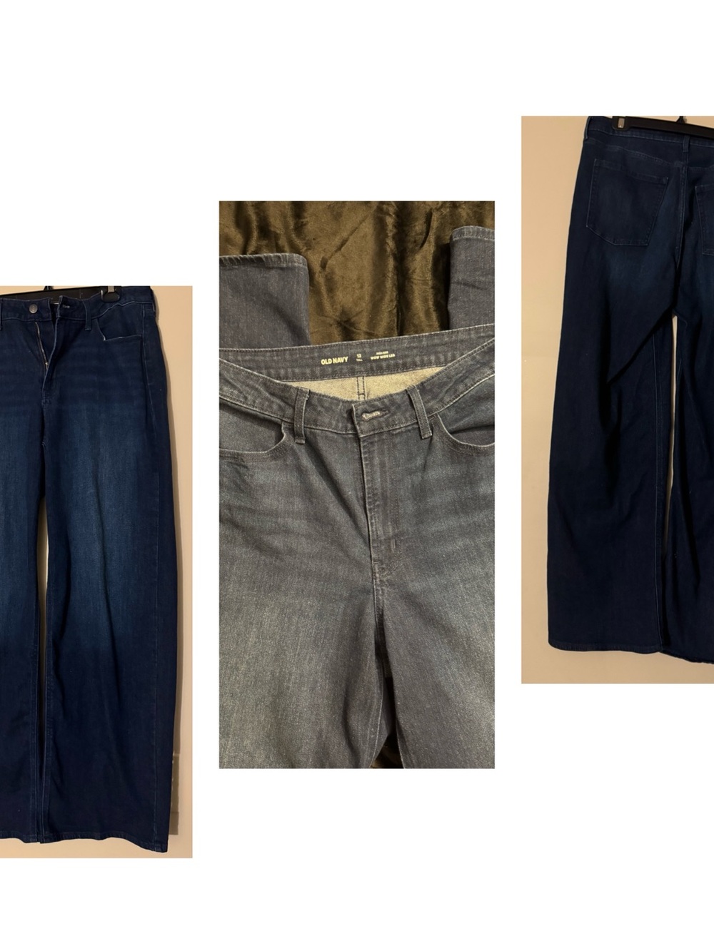 Old Navy Wide-Leg Jeans in Dark Indigo Blue